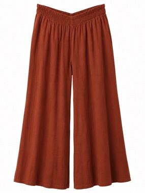 Old Navy Rust Super Wide Leg Pull-On Pants | Petite Small